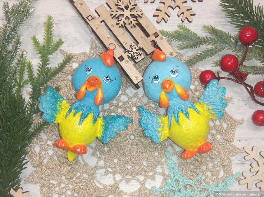 Петушки — Лепка авторских игрушек и папье