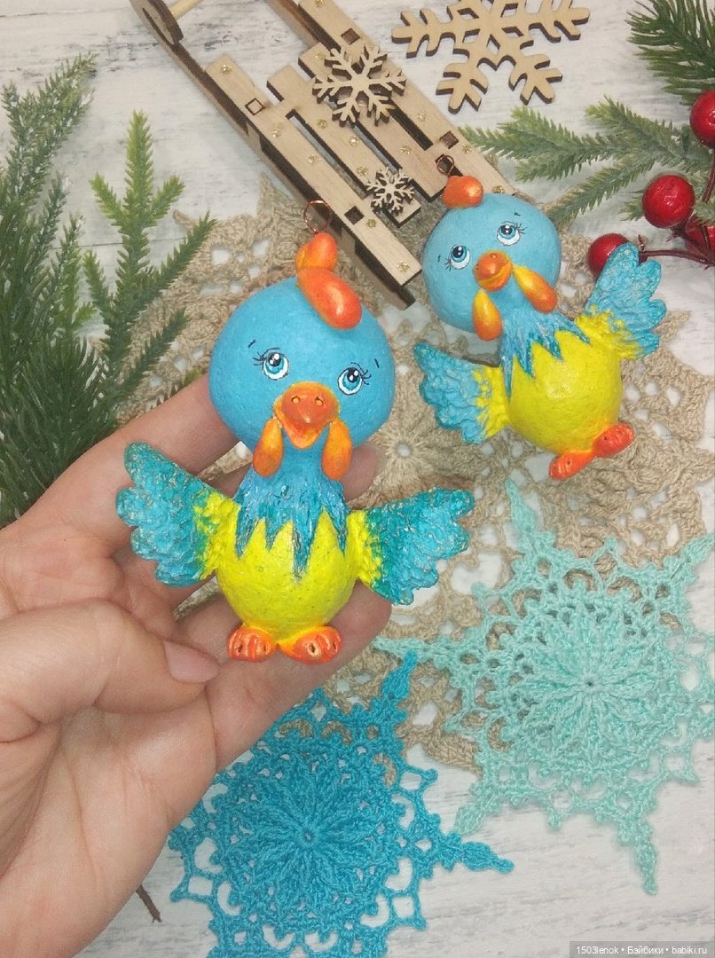 Петушки — Лепка авторских игрушек и папье (фото 2)