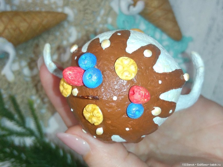 Пломбирчики на ёлку — Лепка авторских игрушек и папье