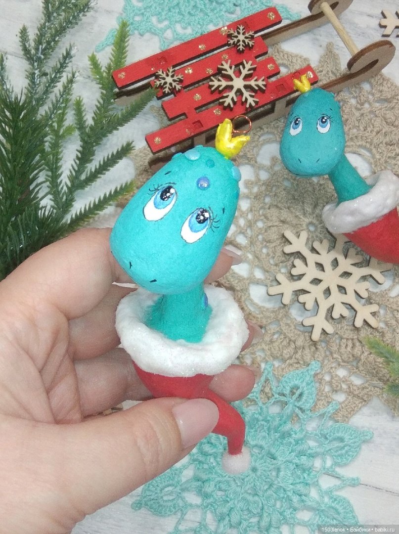 Ёлочные змейки — Лепка авторских игрушек и папье (фото 4)