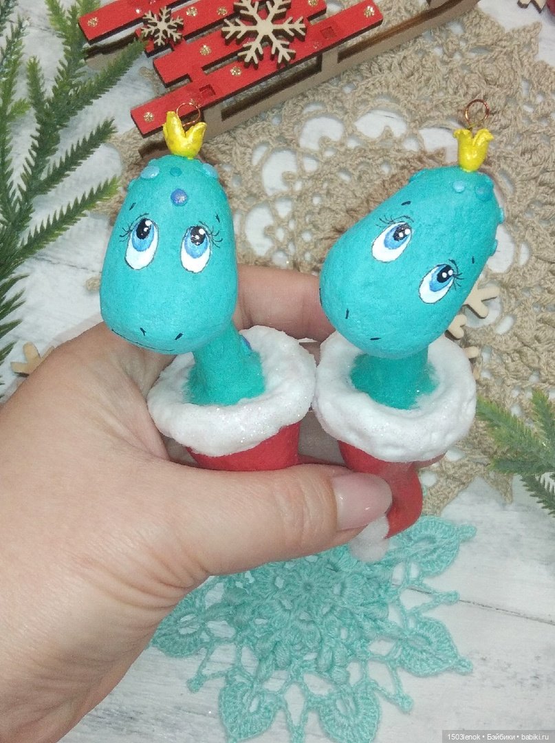 Ёлочные змейки — Лепка авторских игрушек и папье (фото 8)