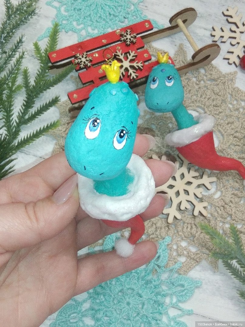 Ёлочные змейки — Лепка авторских игрушек и папье