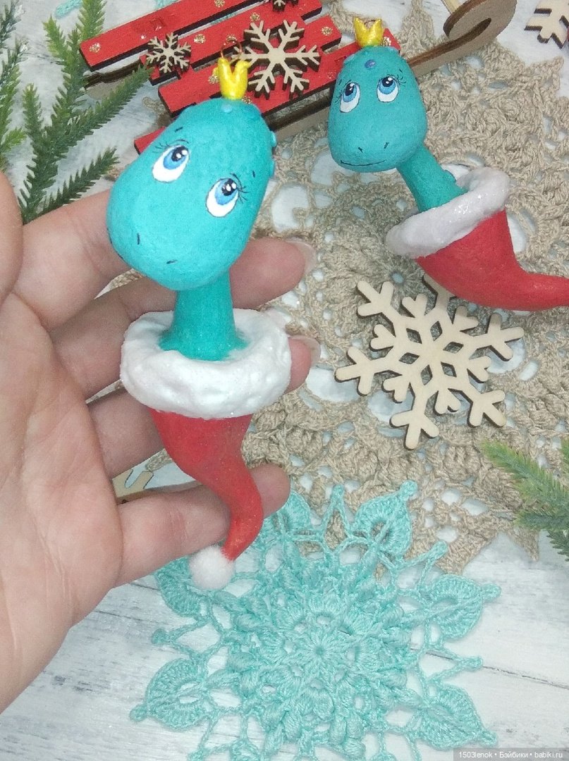 Ёлочные змейки — Лепка авторских игрушек и папье (фото 10)