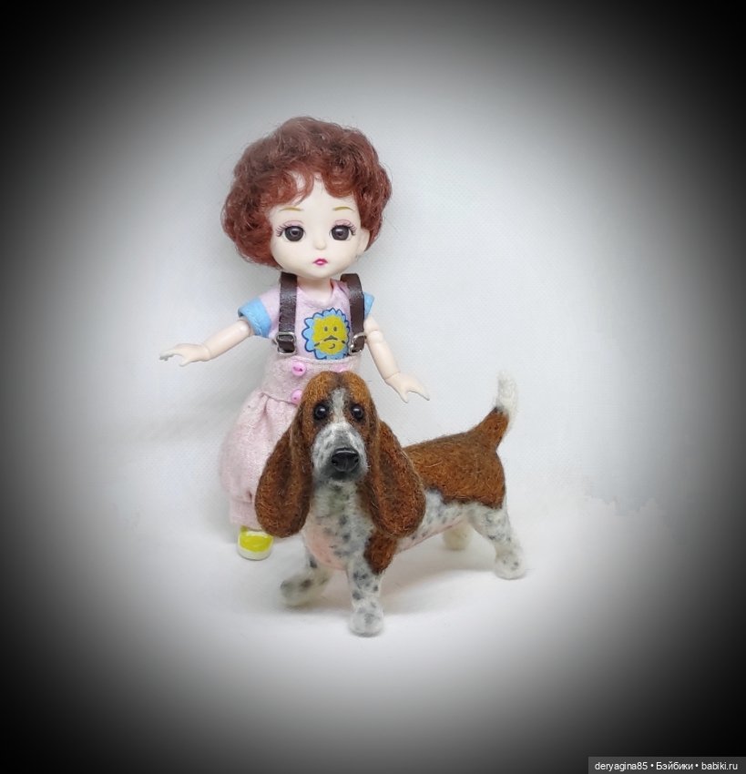 Бассет хаунд — Валяные игрушки из шерсти: сухое валяние (фото 5)