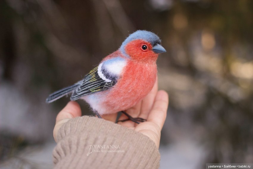 Птички — Валяные игрушки из шерсти: сухое валяние