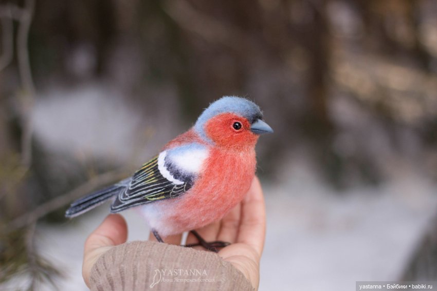 Птички — Валяные игрушки из шерсти: сухое валяние