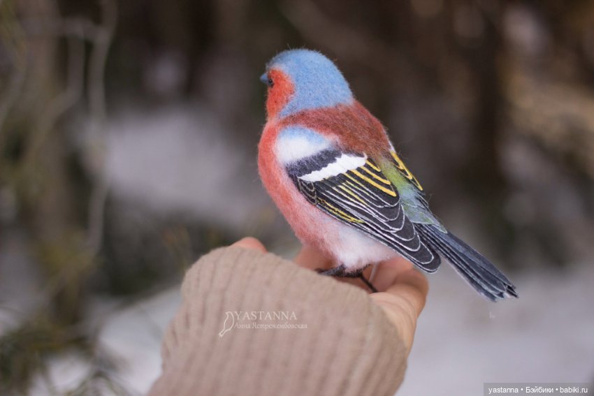 Птички — Валяные игрушки из шерсти: сухое валяние