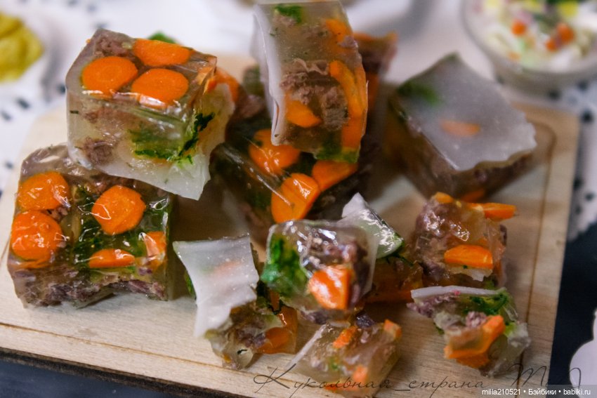 Холодец — Кукольная миниатюра своими руками: еда