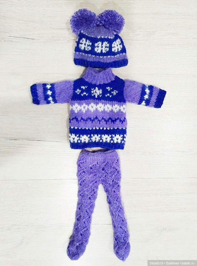 Ещё один тёплый комплект с жаккардом для паолочек (фото 2)