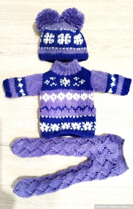 Ещё один тёплый комплект с жаккардом для паолочек (фото 4)