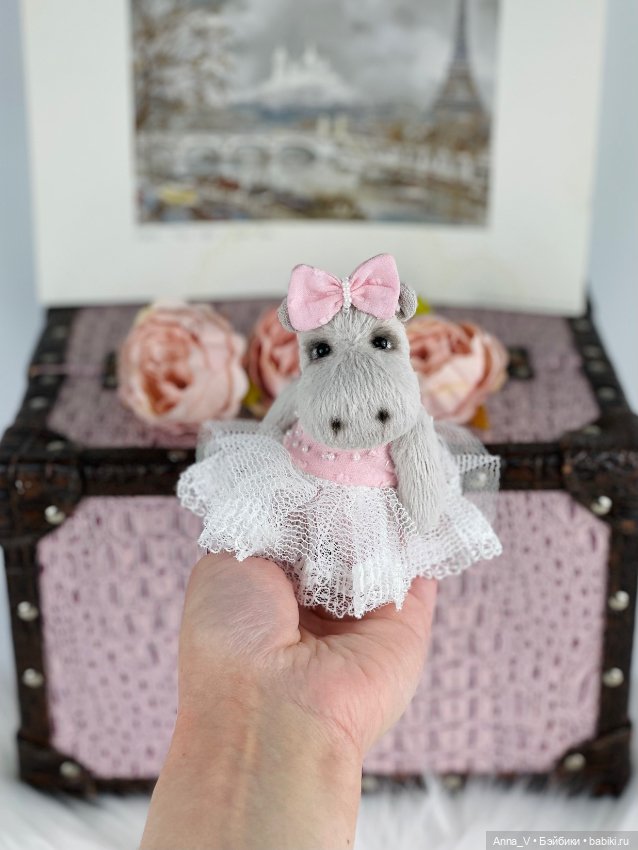 Тедди бегемотик Мари — Авторские мишки Тедди и друзья: фото (фото 3)