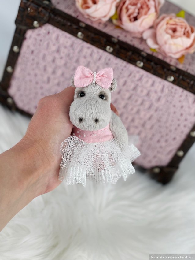 Тедди бегемотик Мари — Авторские мишки Тедди и друзья: фото