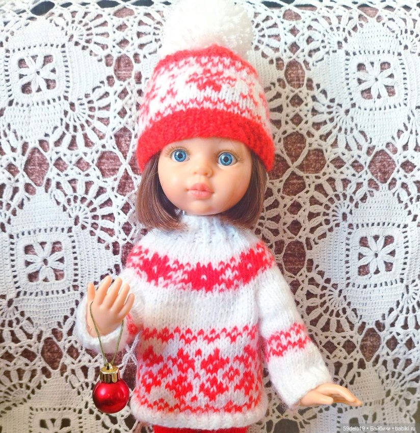 Комплект с норвежским жаккардом для паолочек (фото 2)