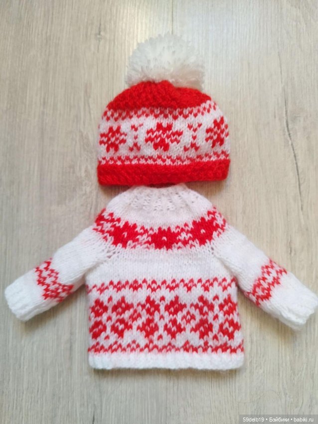 Комплект с норвежским жаккардом для паолочек