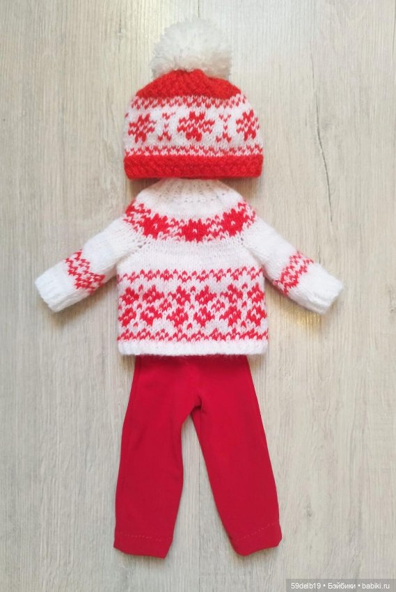 Комплект с норвежским жаккардом для паолочек (фото 10)