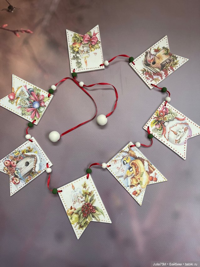 Новогодние наборы в технике декупаж. Игрушки на елку