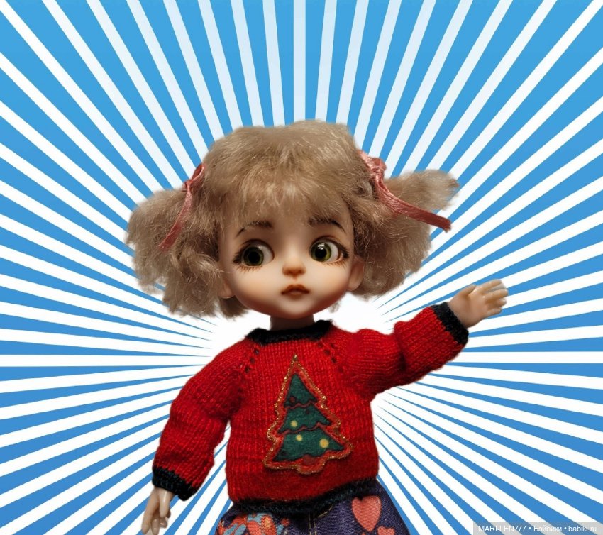 Новогодние свитера для малышек (фото 4)