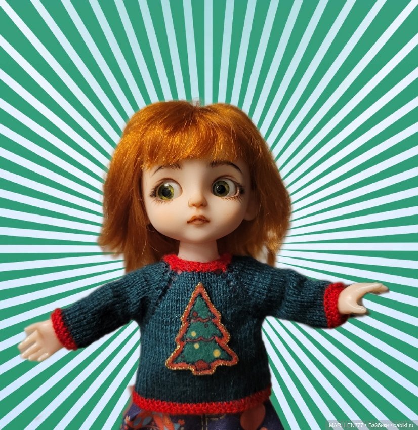 Новогодние свитера для малышек (фото 6)