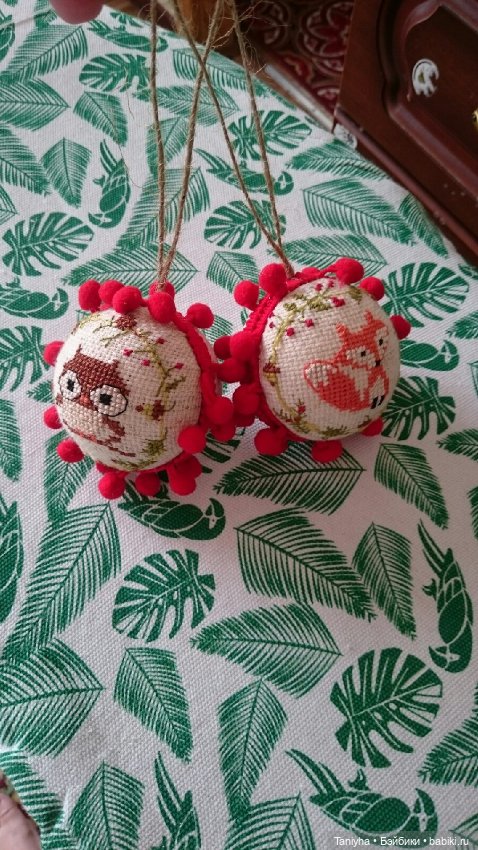Мои вышитые елочные игрушки (фото 5)