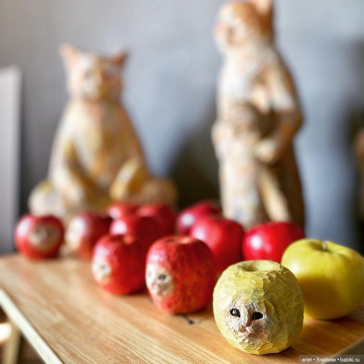 Милые деревянные скульптуры от Сакуры Ханафуса (Sakura Hanafusa) (фото 10)