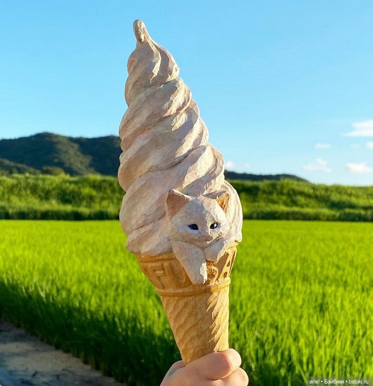 Милые деревянные скульптуры от Сакуры Ханафуса (Sakura Hanafusa) (фото 3)