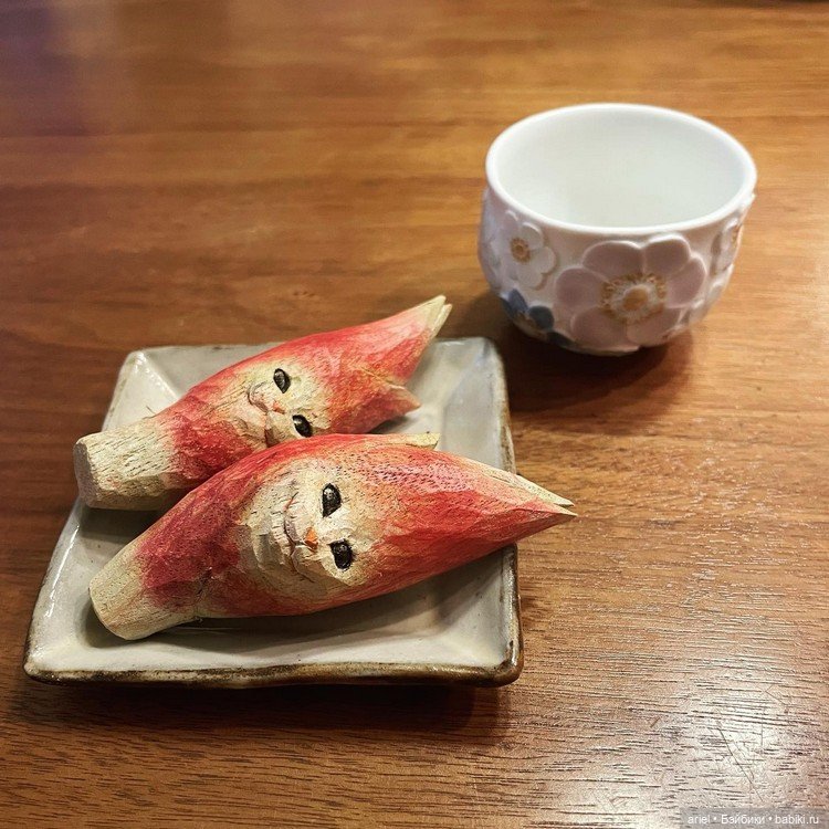 Милые деревянные скульптуры от Сакуры Ханафуса (Sakura Hanafusa) (фото 4)