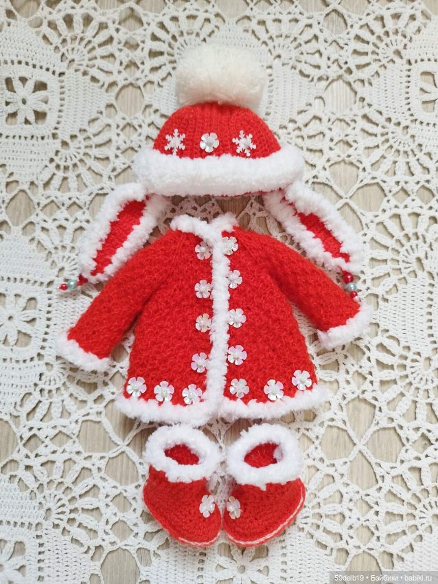 Новогодний костюмчик для куколки мини паолочки (аналога Китай) (фото 3)