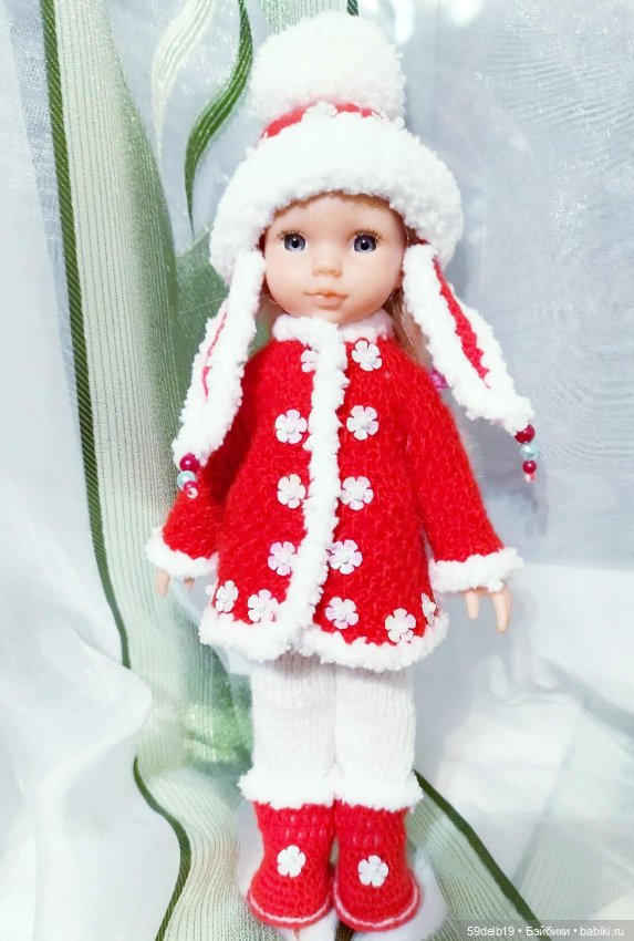 Новогодний костюмчик для куколки мини паолочки (аналога Китай)