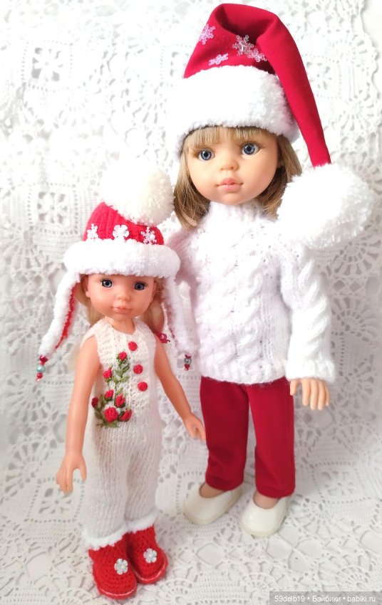Новогодний костюмчик для куколки мини паолочки (аналога Китай)