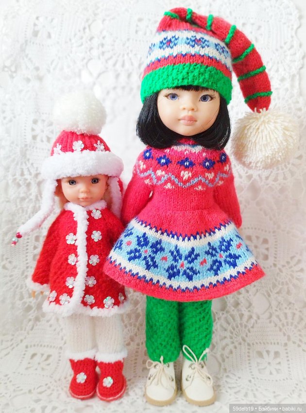 Новогодний костюмчик для куколки мини паолочки (аналога Китай)