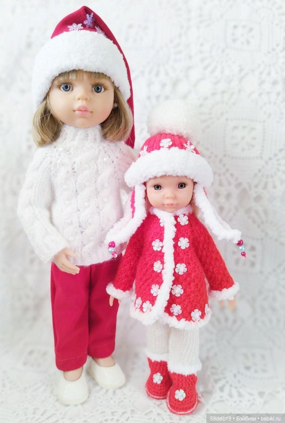 Новогодний костюмчик для куколки мини паолочки (аналога Китай)