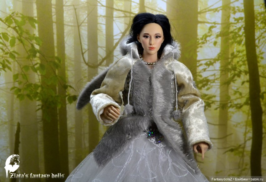 Сшила свадебное платье и куртку для Куклы Phicen