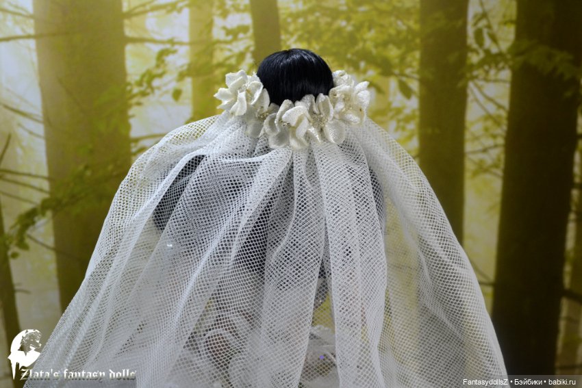 Сшила свадебное платье и куртку для Куклы Phicen (фото 8)