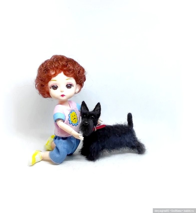 Скотч терьер — Валяные игрушки из шерсти: сухое валяние