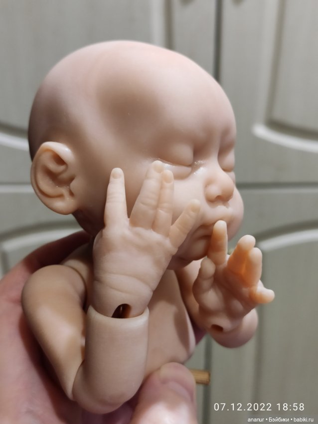 Процесс. Новый малыш — Авторские шарнирные куклы своими руками: лепка (фото 4)