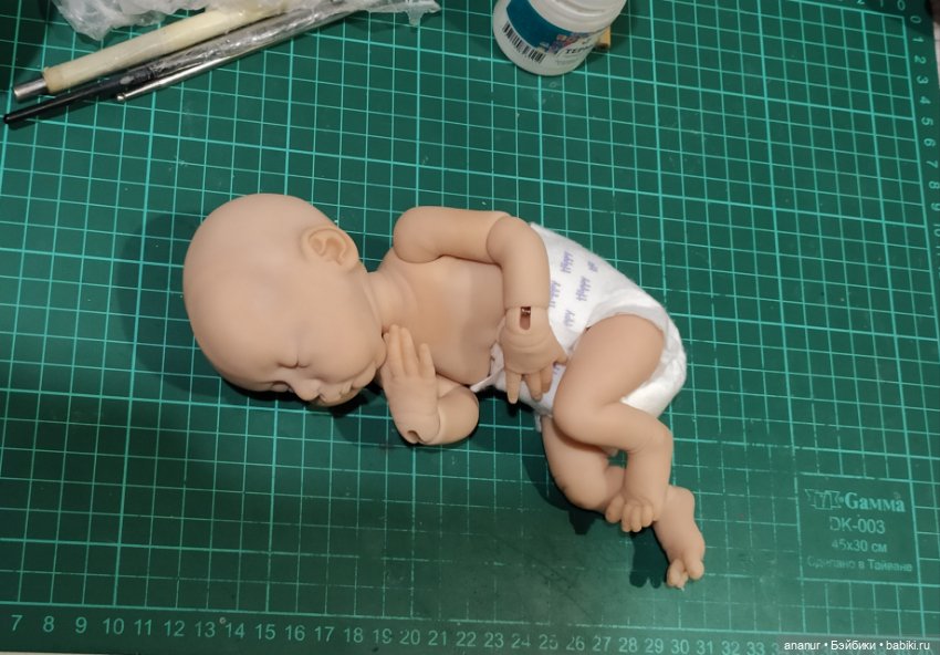 Процесс. Новый малыш — Авторские шарнирные куклы своими руками: лепка