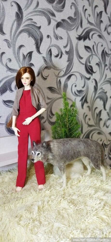 Волчица Тайга — Валяные игрушки из шерсти: сухое валяние (фото 2)