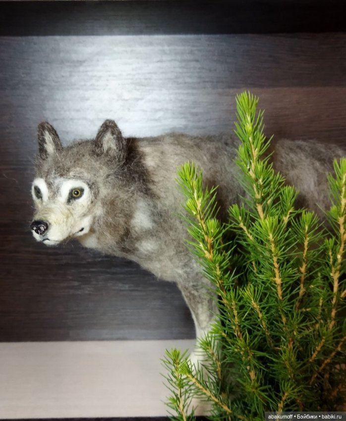 Волчица Тайга — Валяные игрушки из шерсти: сухое валяние (фото 9)