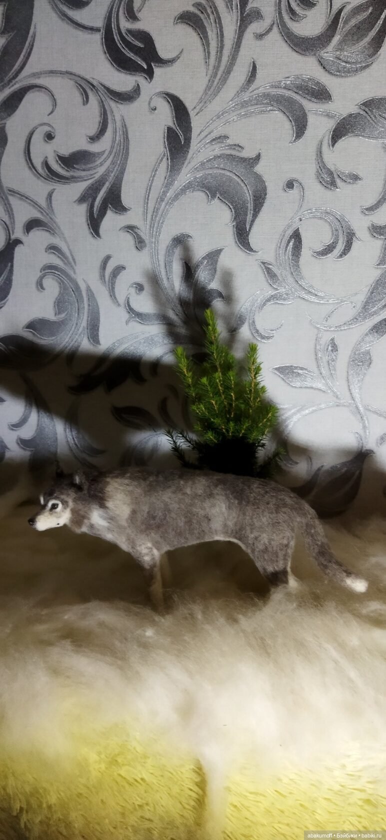 Волчица Тайга — Валяные игрушки из шерсти: сухое валяние (фото 8)