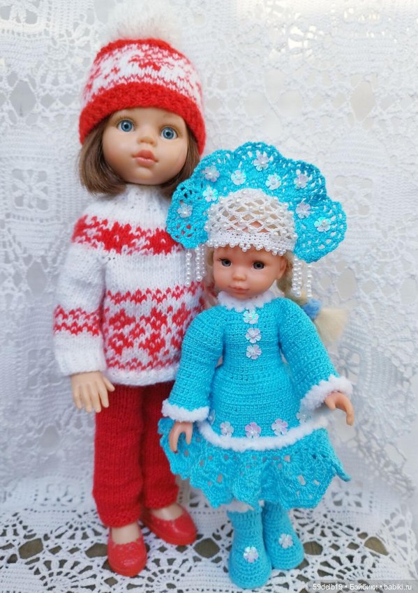 Костюмчик "СНЕГУРОЧКА" для мини паолочки ростом 21-23 см (фото 7)