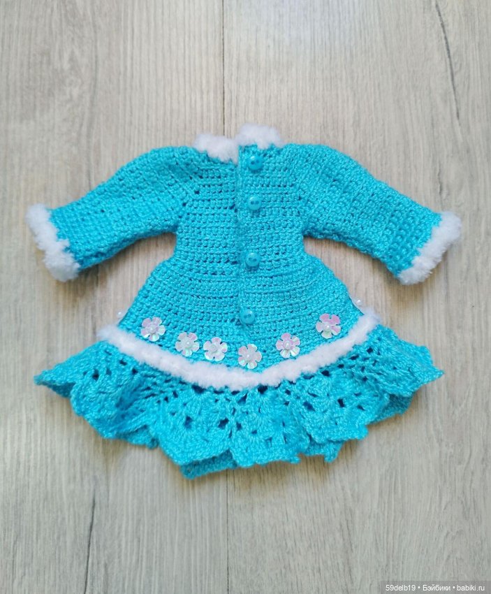 Костюмчик "СНЕГУРОЧКА" для мини паолочки ростом 21-23 см