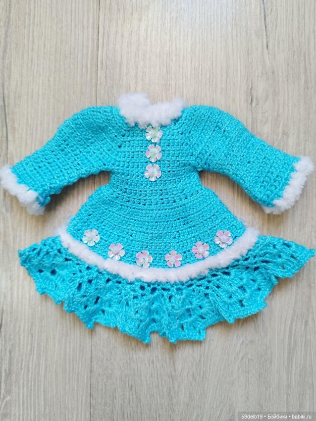 Костюмчик "СНЕГУРОЧКА" для мини паолочки ростом 21-23 см (фото 10)