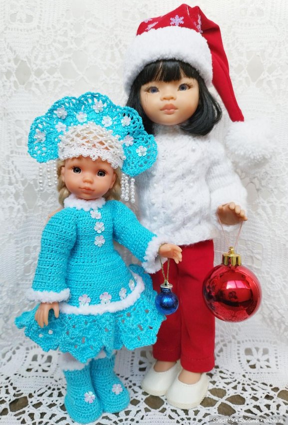 Костюмчик "СНЕГУРОЧКА" для мини паолочки ростом 21-23 см (фото 8)