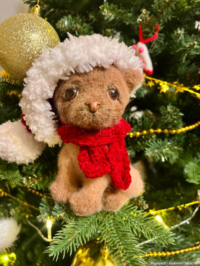 Новогодний котенок😊 — Вязаные игрушки и амигуруми: крючком (фото 3)