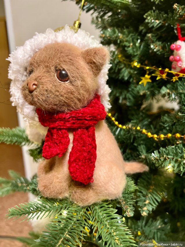 Новогодний котенок😊 — Вязаные игрушки и амигуруми: крючком (фото 8)