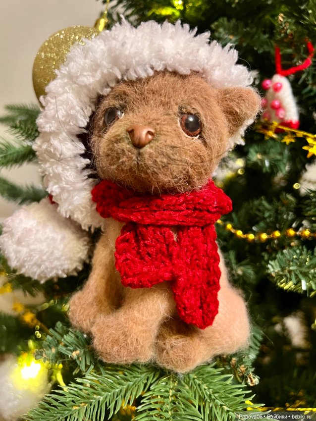 Новогодний котенок😊 — Вязаные игрушки и амигуруми: крючком (фото 5)