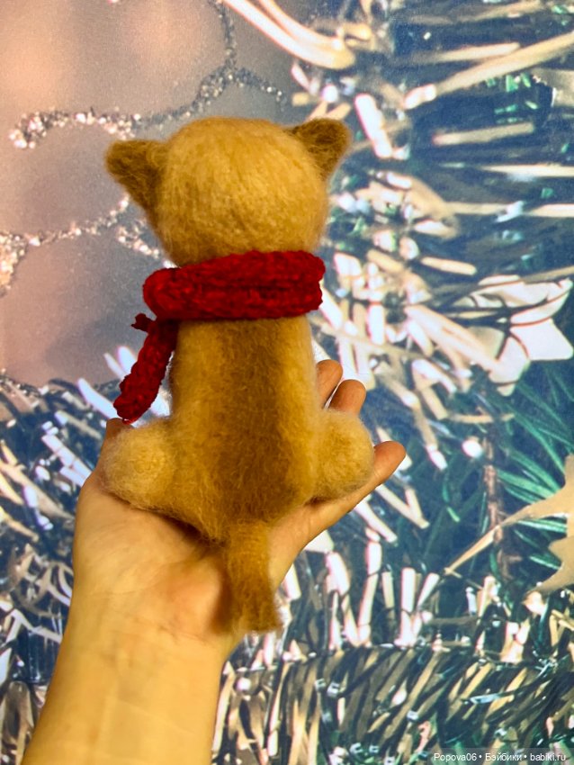 Новогодний котенок😊 — Вязаные игрушки и амигуруми: крючком