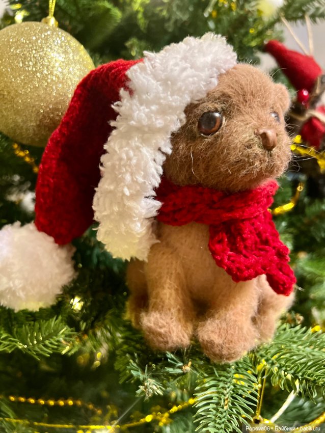 Новогодний котенок😊 — Вязаные игрушки и амигуруми: крючком (фото 7)