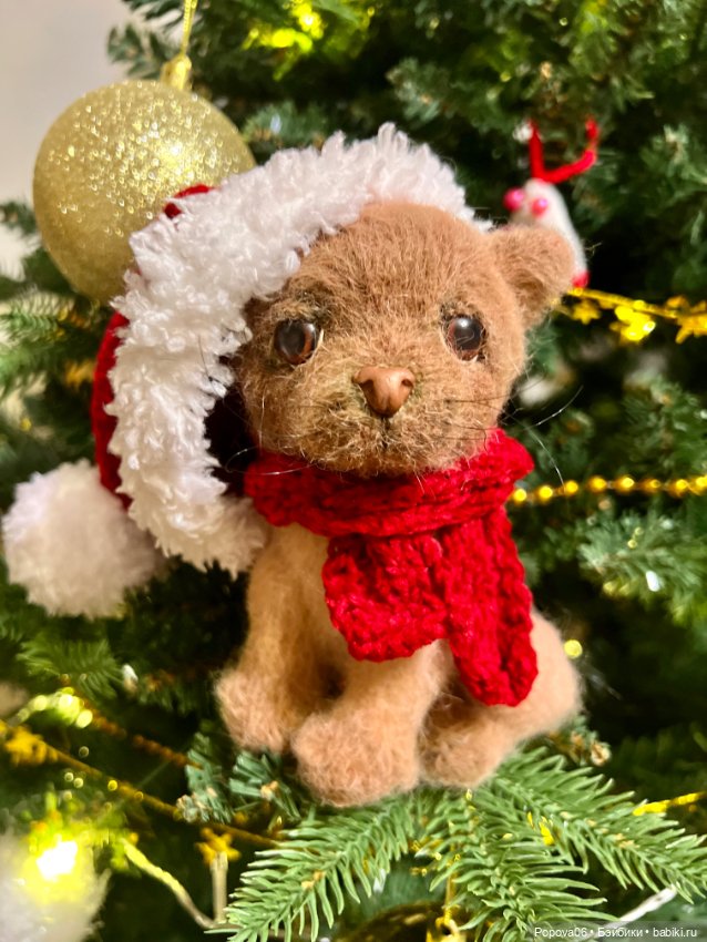 Новогодний котенок😊 — Вязаные игрушки и амигуруми: крючком (фото 9)