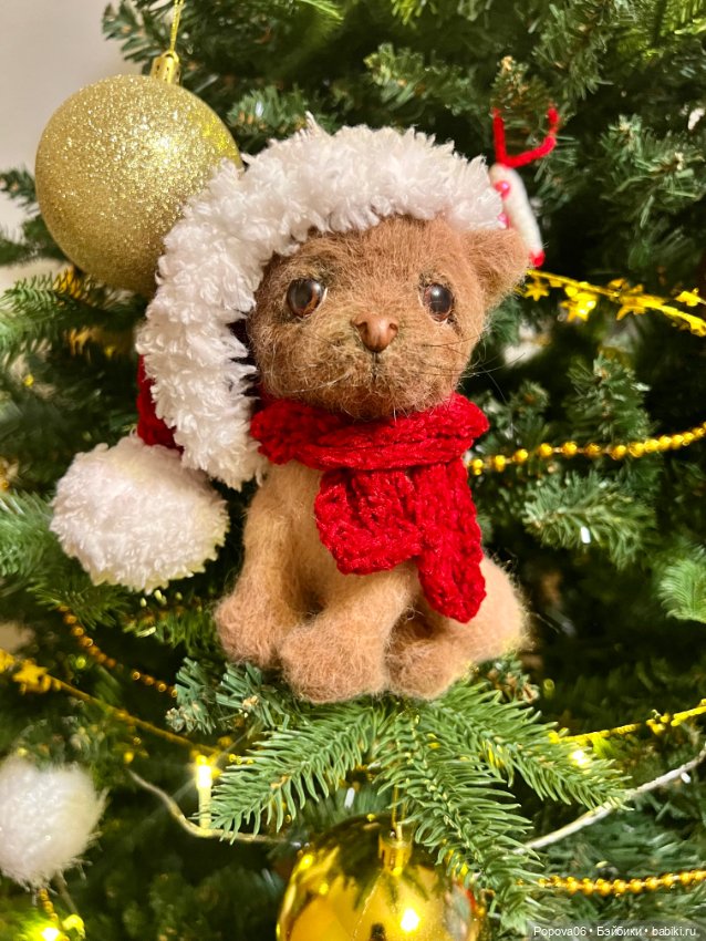Новогодний котенок😊 — Вязаные игрушки и амигуруми: крючком (фото 6)